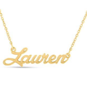 Lauren Nameplate Necklace In Gold
