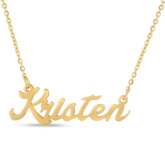Kristen Nameplate Necklace In Gold