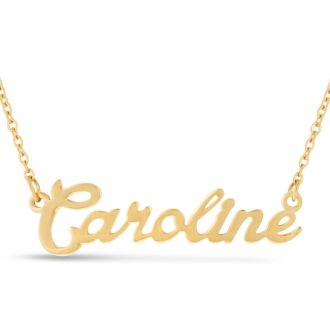 Caroline Nameplate Necklace In Gold