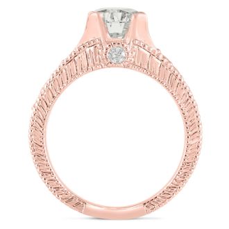 1.67ct Round Brilliant Diamond Engagement Ring Crafted in 14 Karat Rose Gold
