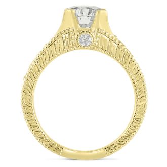1.67ct Round Brilliant Diamond Engagement Ring Crafted in 14 Karat Yellow Gold