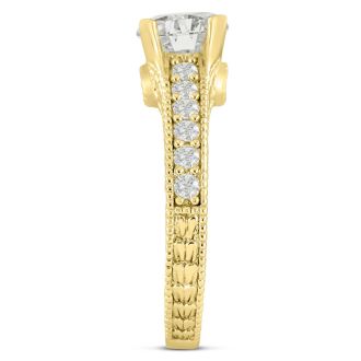 1.67ct Round Brilliant Diamond Engagement Ring Crafted in 14 Karat Yellow Gold