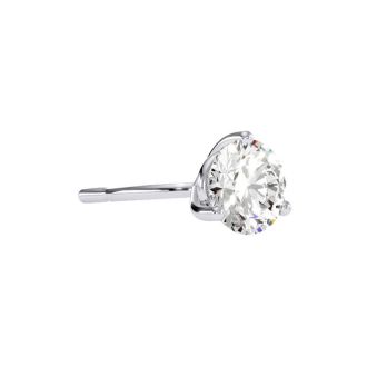 1/2 Carat Round Diamond Martini Stud Earrings In 14 Karat White Gold