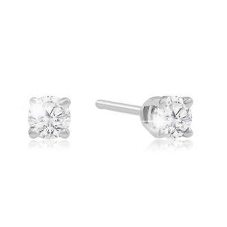 1/4 Carat Diamond Stud Earrings In White Gold