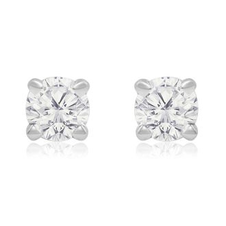 1/4 Carat Diamond Stud Earrings In White Gold