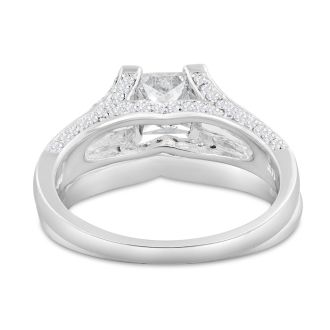 Estate Jewelry 1 3/4 Carat Created Diamond Bridal Set In Sterling Silver, Size 7