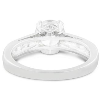 2 Carat Fine Diamond Engagement Ring In 14 Karat White Gold