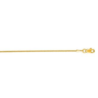 Round Wheat Chain in 14k Yellow Gold, 18 inches