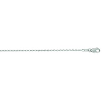 Round Cable Chain in 14k White Gold, 18 inches