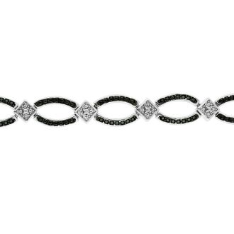Contemporary Black and White Diamond Bracelet