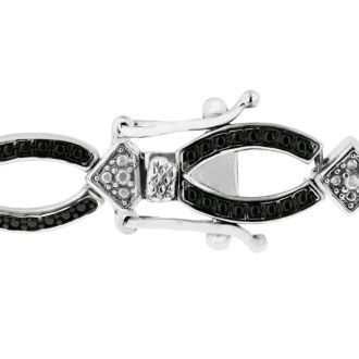 Contemporary Black and White Diamond Bracelet