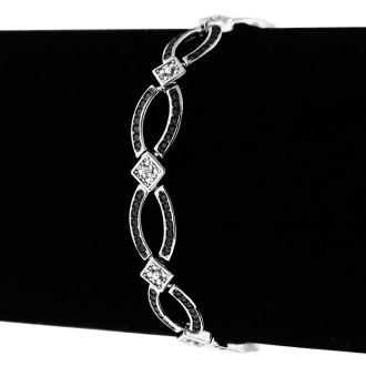 Contemporary Black and White Diamond Bracelet