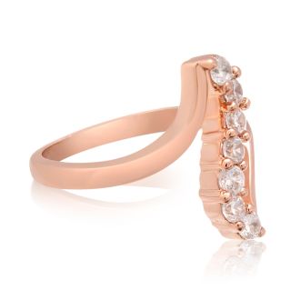 1/2 Carat Crystal Journey Ring In 18 Karat Rose Gold Overlay