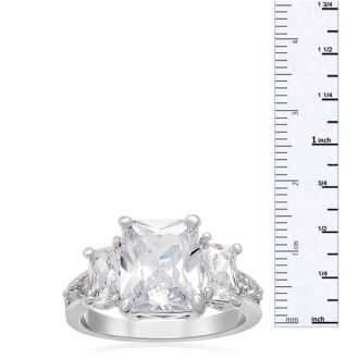 5 Carat Three Stone Created Diamond Engagement Ring