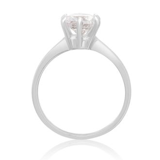 1 1/2 Carat 6 Prong Crystal Engagement Ring