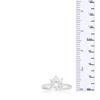 1 1/2 Carat 6 Prong Crystal Engagement Ring
