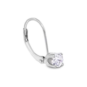 Diamond Drop Earrings: 1/2 Carat Diamond Drop Earrings in 14k White Gold.  Very Popular, Shiny Natural Diamond Earrings