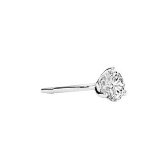 1/4 Carat Natural Genuine Diamond Stud Earrings In Martini Setting, 14 Karat White Gold