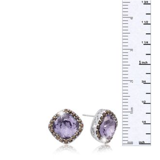 4ct Crystal Tanzanite and Marcasite Earrings
