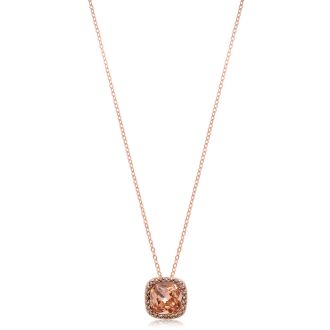 Morganite crystal necklace