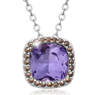 4ct Crystal Tanzanite and Marcasite Necklace
