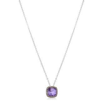 4ct Crystal Tanzanite and Marcasite Necklace
