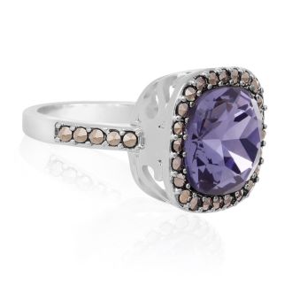 4ct Crystal Tanzanite and Marcasite Ring
