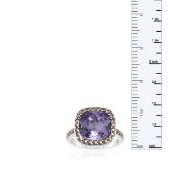 4ct Crystal Tanzanite and Marcasite Ring
