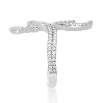 CZ Wave Ring in Sterling Silver
