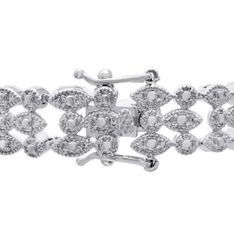 Grab This Beautiful Bracelet Instead!   1ct Vintage Diamond Bracelet. Wonderful Antique Model Lends A Retro Look & Feel