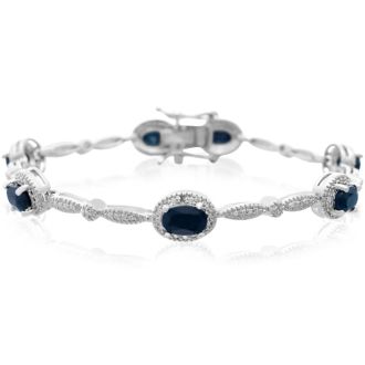 4 1/2ct Sapphire and Diamond Bracelet
