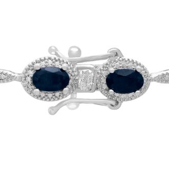 4 1/2ct Sapphire and Diamond Bracelet
