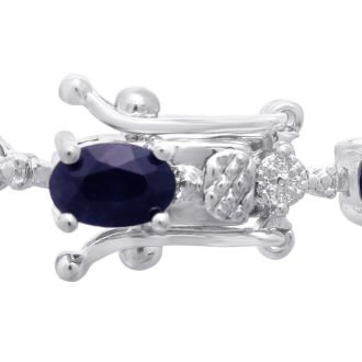 9 3/4ct Sapphire and Diamond Bracelet
