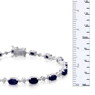 9 3/4ct Sapphire and Diamond Bracelet
