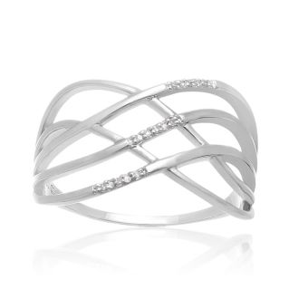 Diamond Swirl Band Ring