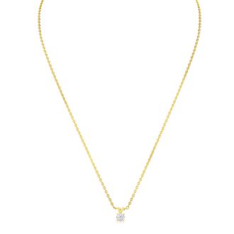 Our #1 Diamond Necklace! 1/4ct Diamond Necklace in Yellow Gold With Free Chain!
