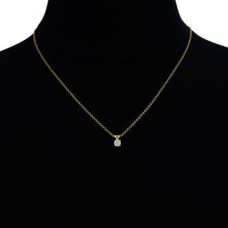 Our #1 Diamond Necklace! 1/4ct Diamond Necklace in Yellow Gold With Free Chain!
