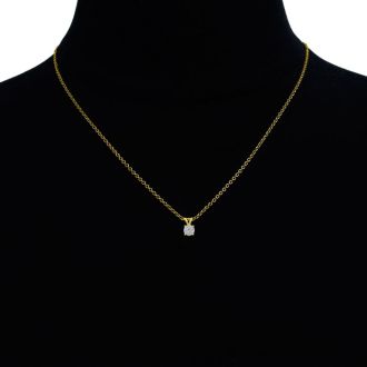Our #1 Diamond Necklace! 1/4ct Diamond Necklace in Yellow Gold With Free Chain!
