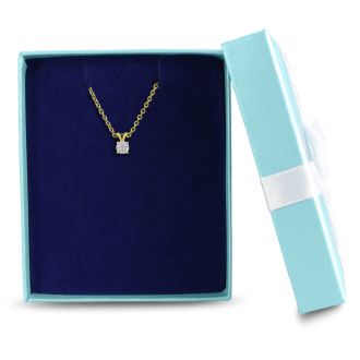 Our #1 Diamond Necklace! 1/4ct Diamond Necklace in Yellow Gold With Free Chain!
