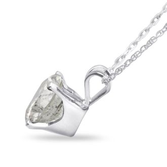 1 ½ Carat Diamond Pendant in 14k White Gold. Big,But Not Very Fine Diamond. Great For The Money!
