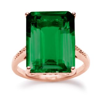 11ct Green Amethyst and Diamond Ring

