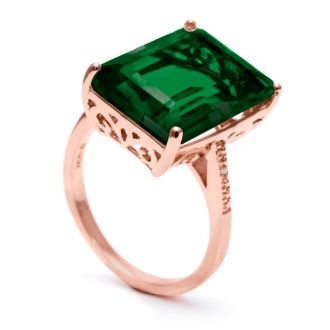 11ct Green Amethyst and Diamond Ring
