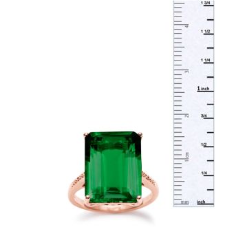 11ct Green Amethyst and Diamond Ring
