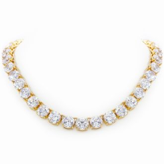 Fine Clear Crystal Line Necklace, 16 Inches