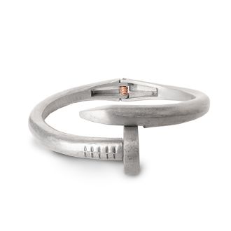 Raw Brass Designer Screw Bangle