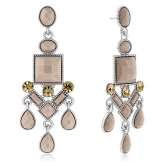 Passiana Chandelier Crystal Earrings, Almond