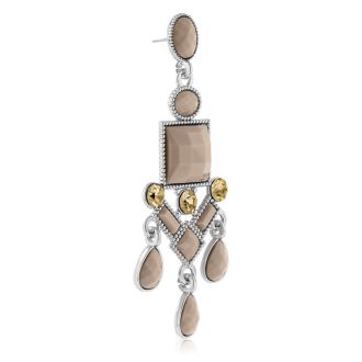 Passiana Chandelier Crystal Earrings, Almond