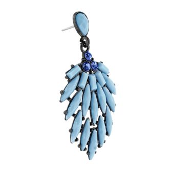 Passiana Cascading Crystal Earrings, Blue