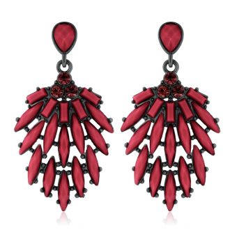 Passiana Cascading Crystal Earrings, Marsala