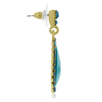 Passiana Drop Crystal Earrings,  Turquoise